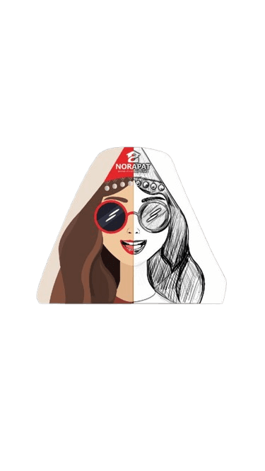 NORAPAT բրենդի ոճավորված աղջկա պատկերազարդում